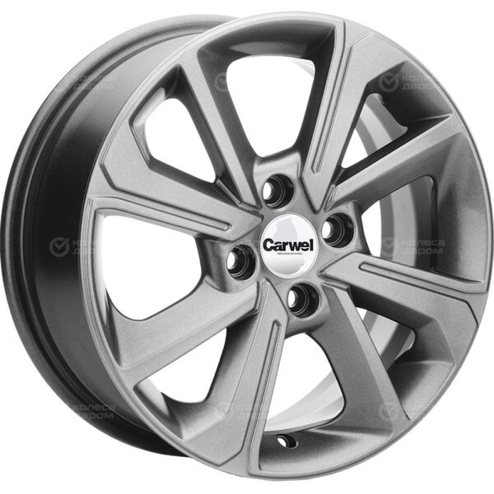 Колесный диск Carwel Воже 1501 6xR15 4x100 ET50 DIA60.1 темно-серебристый