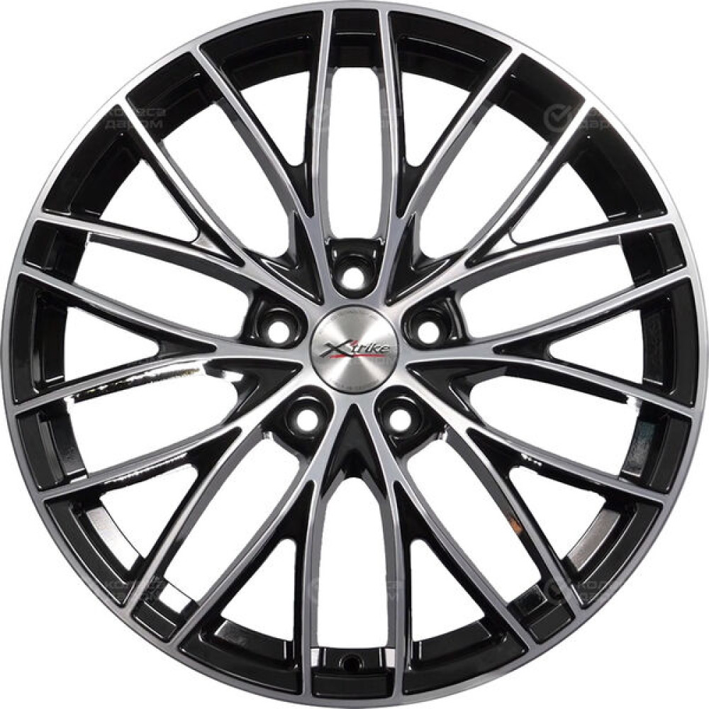 Колесный диск X-trike X130 7.5xR18 5x114.3 ET45 DIA67.1 черный глянцевый с полированной лицевой поверхностью