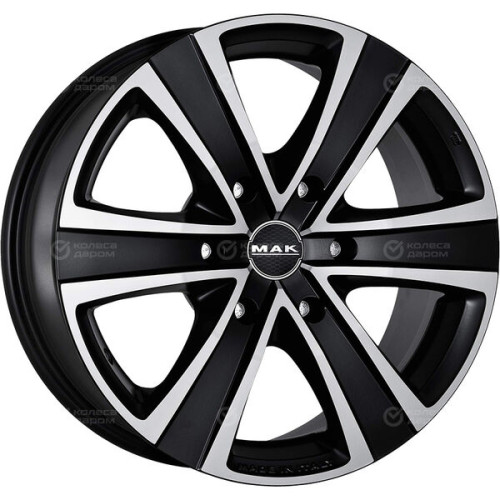 Колесный диск MAK VAN6 6.5xR16 6x130 ET50 DIA84.1 черный матовый с полированной лицевой частью
