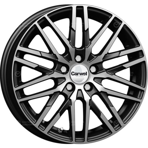 Колесный диск Carwel Кобра 229 6xR16 4x100 ET41 DIA60.1 чёрный глянцевый с полированной лицевой поверхностью