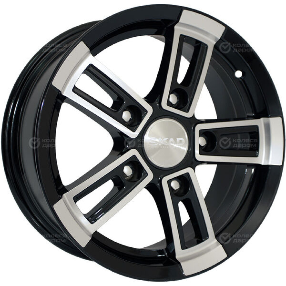 Колесный диск СКАД ТОР 6.5xR15 5x139.7 ET40 DIA98.5 черный глянцевый с полированной лицевой поверхностью