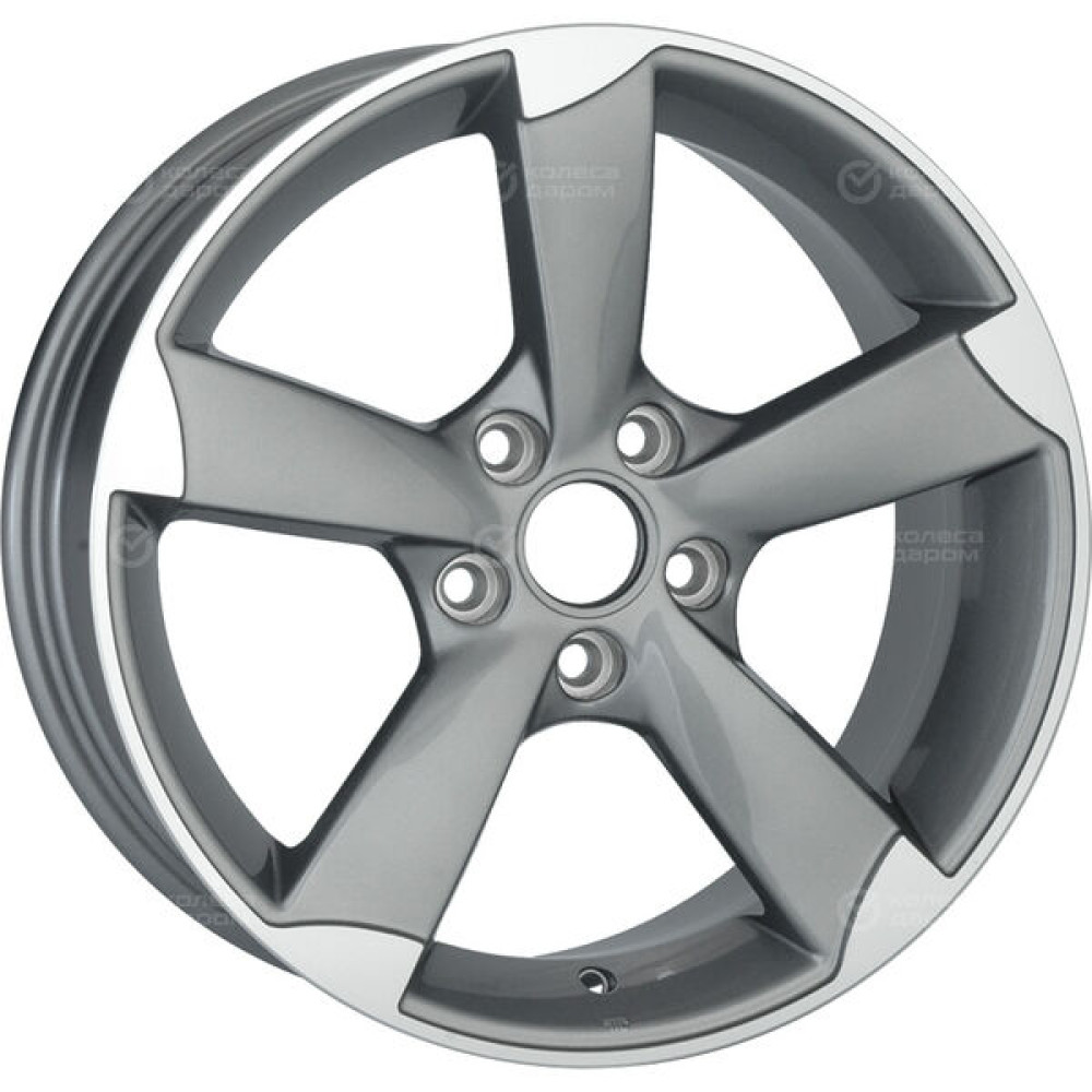 Колесный диск Replay A56 8.5xR19 5x112 ET30 DIA66.6 глянцевый темно-серый с полированной лицевой частью