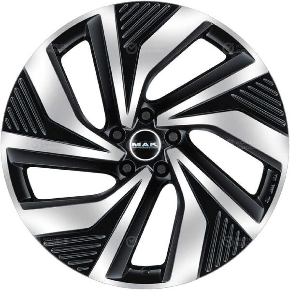 Колесный диск MAK Electra 8xR20 5x108 ET47.5 DIA63.4 чёрный глянцевый с полированной лицевой частью