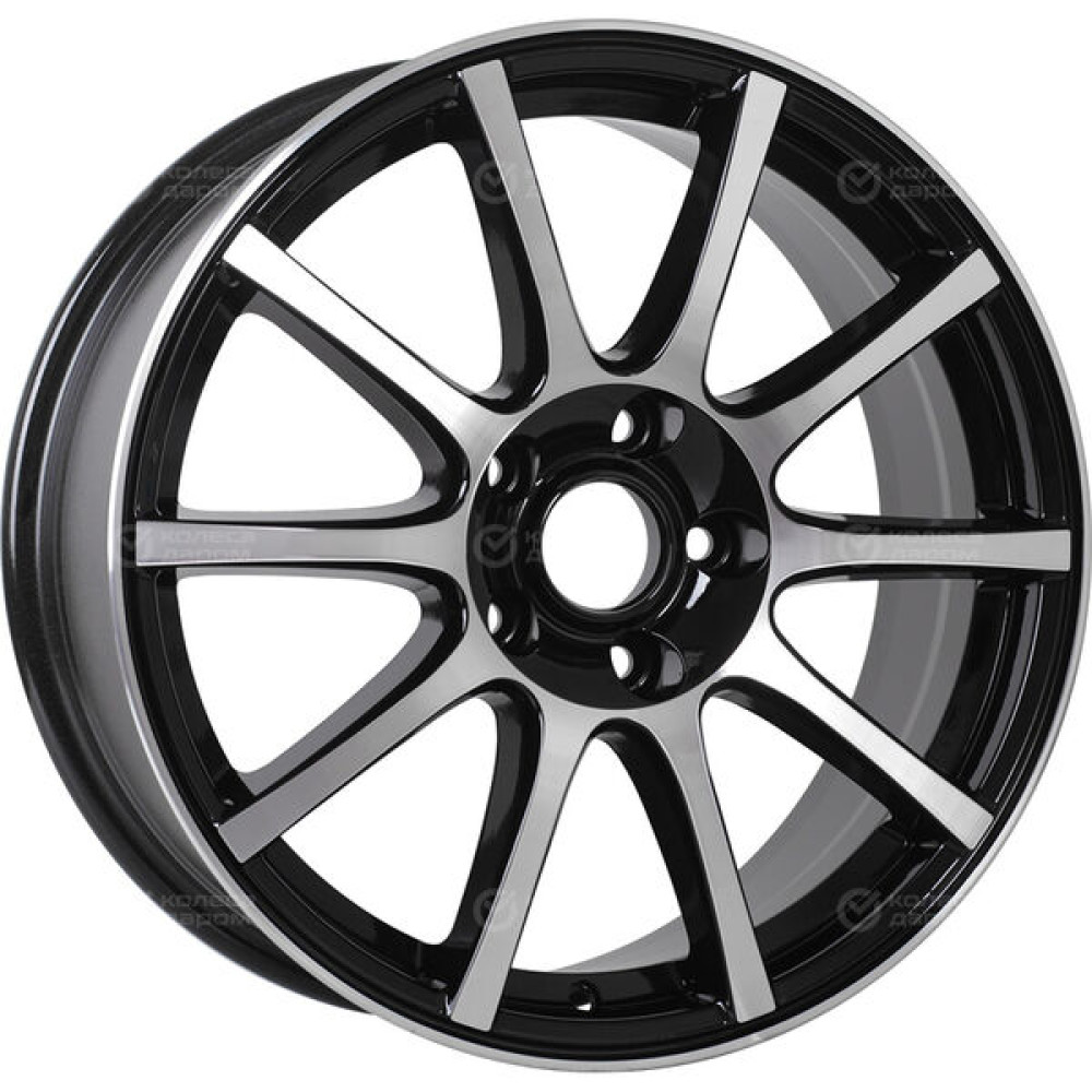 Колесный диск CrossStreet CR16 7xR17 5x114.3 ET45 DIA54.1 черный глянцевый с полированной лицевой частью