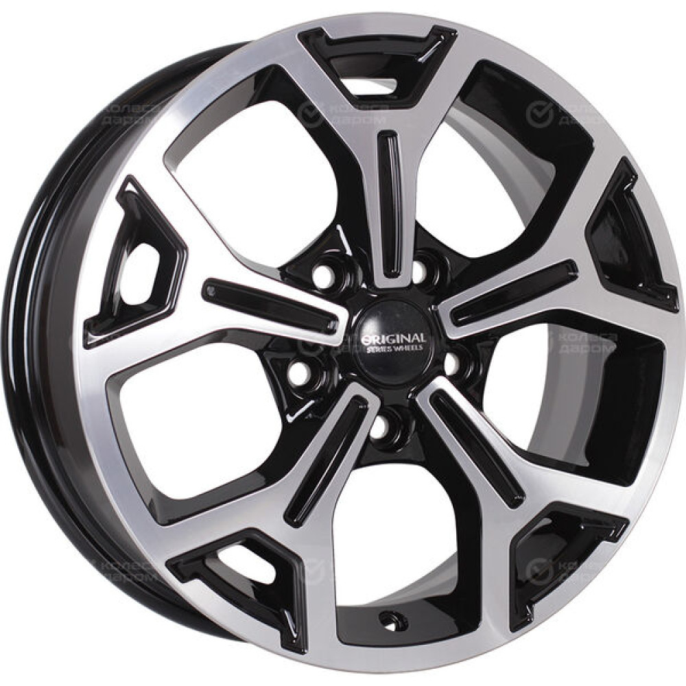 Колесный диск СКАД KL-318 6.5xR16 5x114.3 ET50 DIA67.1 черный глянцевый с полированной лицевой поверхностью