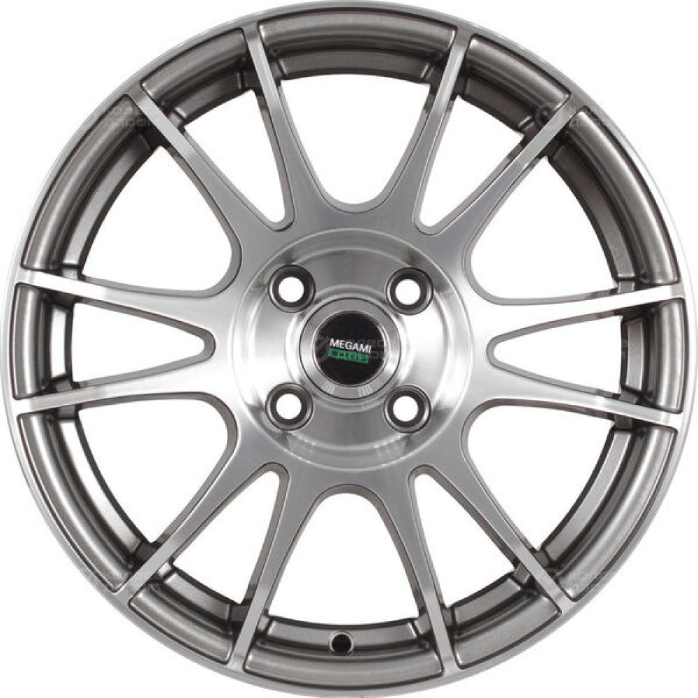 Колесный диск Megami MGM-3 6xR15 4x98 ET35 DIA58.6 (уценка) насыщенный темно-серый полностью полированный