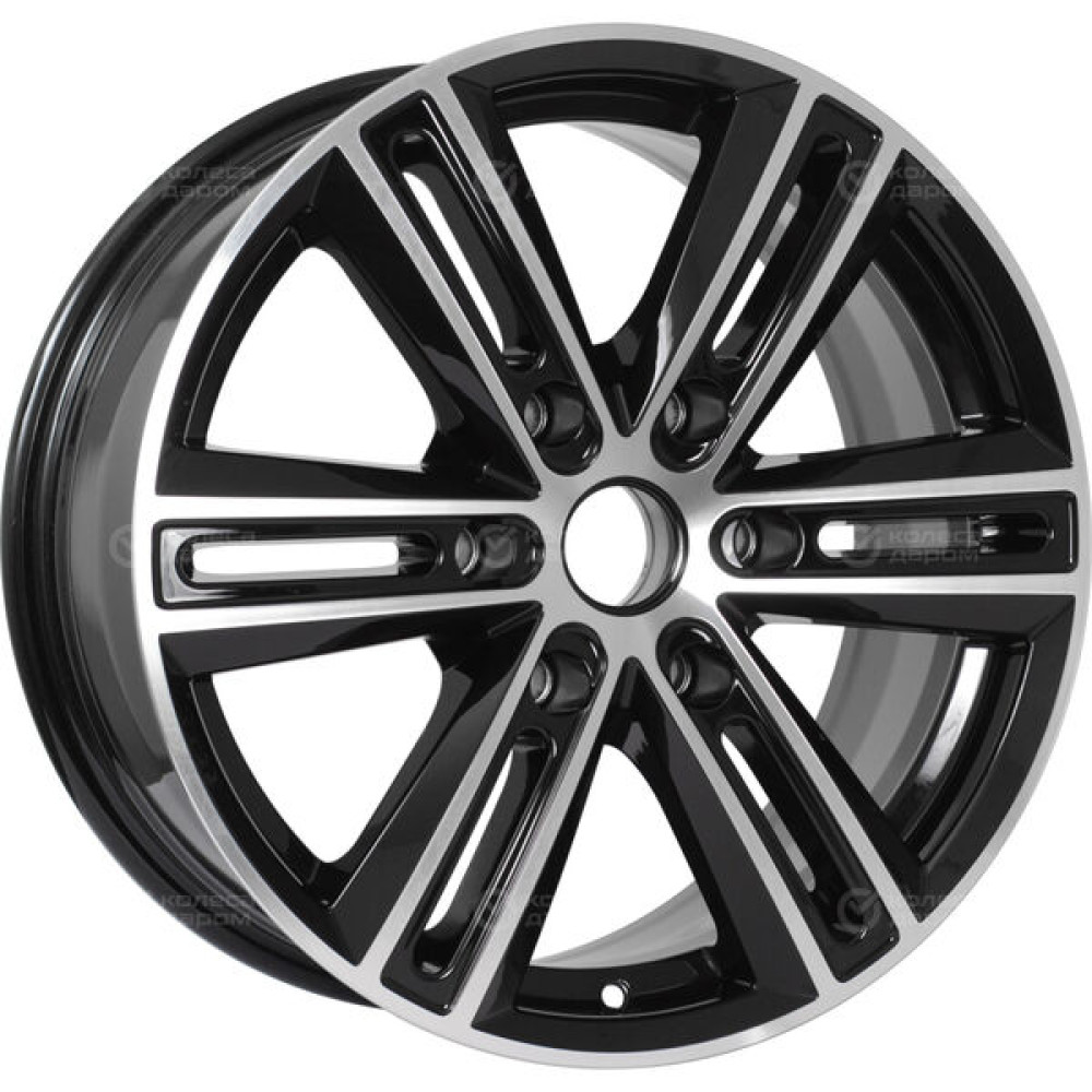 Колесный диск X-trike X124 7.5xR17 6x139.7 ET25 DIA106.1 черный глянцевый с полированной лицевой поверхностью