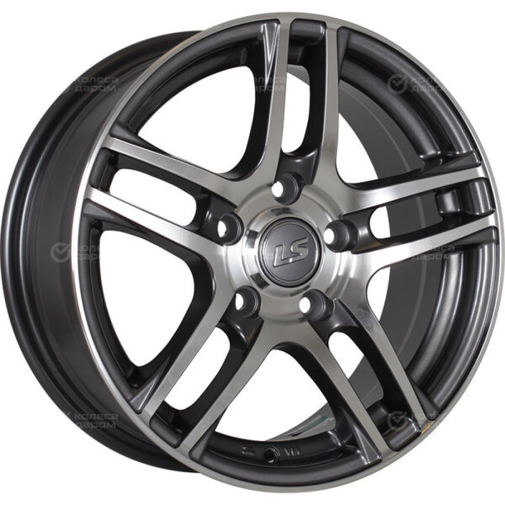 Колесный диск LS LS 285 6.5xR15 5x114.3 ET40 DIA67.1 насыщенный темно-серый полностью полированный