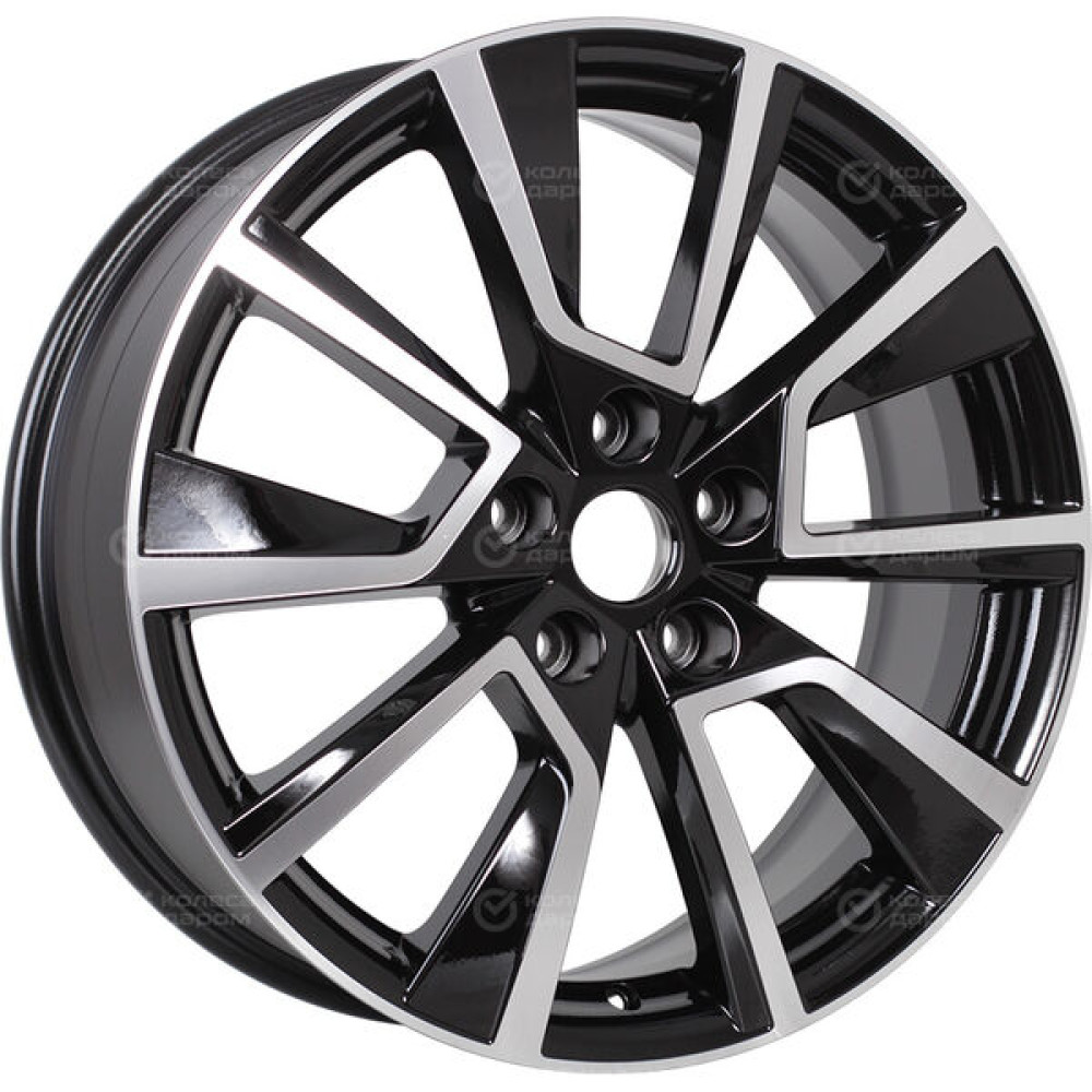 Колесный диск KHOMEN KHW1802 (ZV18_RAV4) 7xR18 5x114.3 ET35 DIA60.1 глянцевый черный с полированной лицевой частью