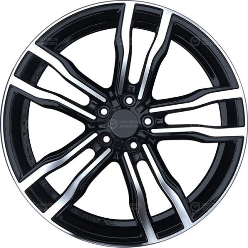 Колесный диск Replica FR B1017 10xR21 5x120 ET40 DIA74.1 черный глянец с полировкой