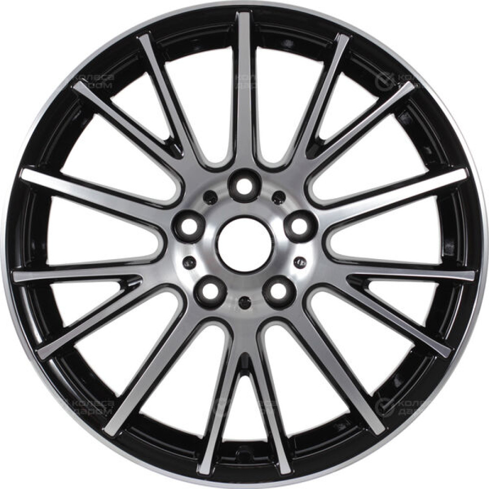 Колесный диск СКАД Дубай 6.5xR17 5x114.3 ET45 DIA67.1 черный глянцевый с полированной лицевой поверхностью