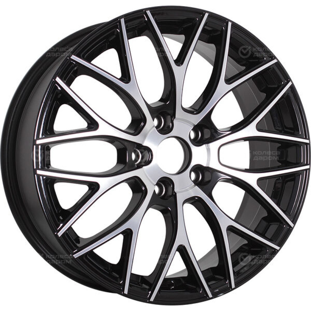 Колесный диск RST R137 7xR17 5x114.3 ET37 DIA66.5 глянцевый черный с полированной лицевой частью