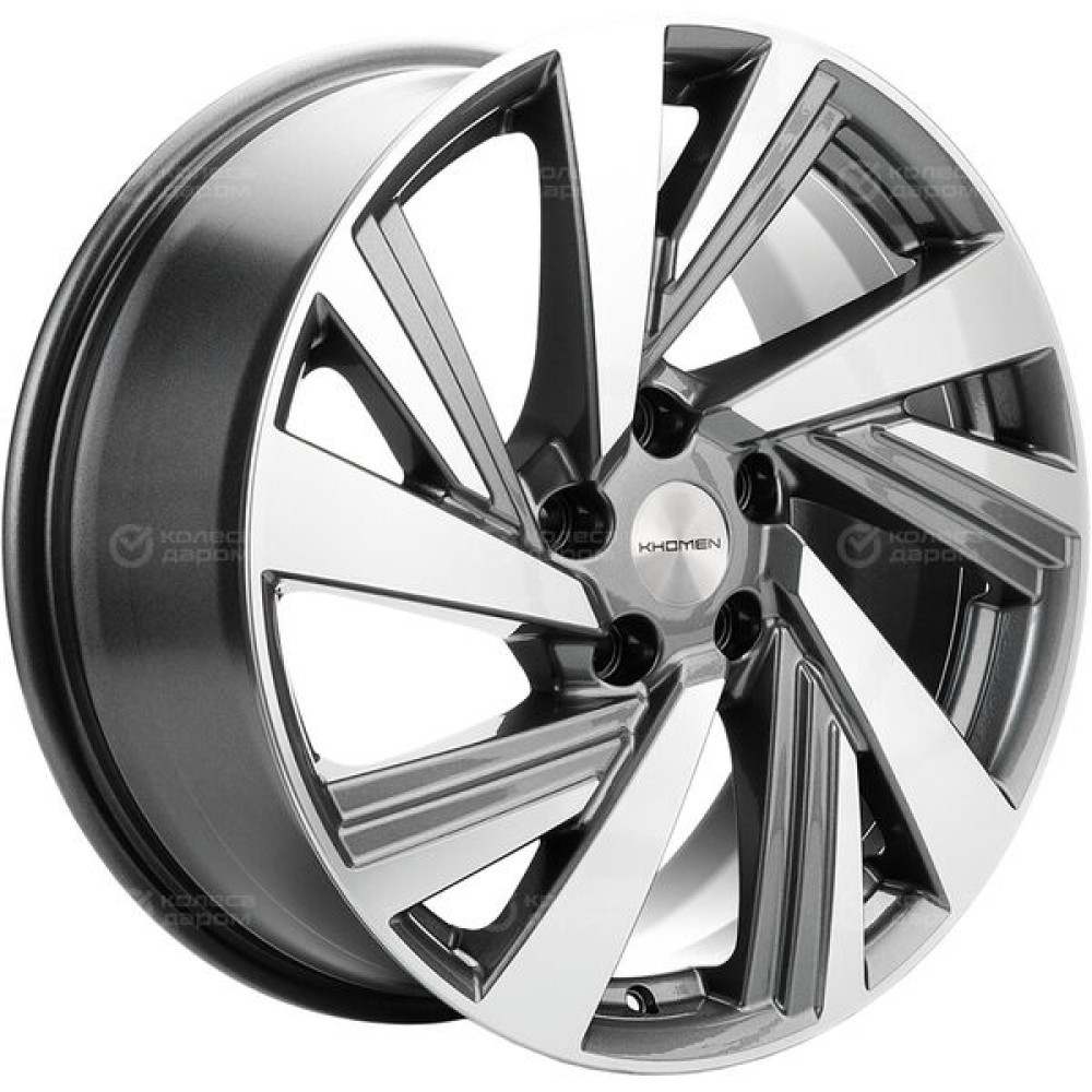 Колесный диск KHOMEN KHW1801 (ZV18_X-trail) 7.5xR18 5x114.3 ET45 DIA66.1 насыщенный темно-серый полностью полированный