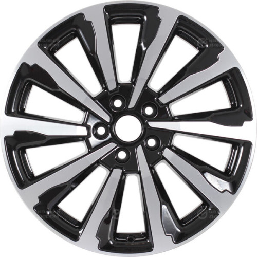 Колесный диск СКАД Астер 8xR18 5x114.3 ET38 DIA67.1 черный глянцевый с полированной лицевой поверхностью