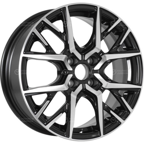 Колесный диск WUP Up124 6.5xR16 4x100 ET49 DIA54.1 черный глянцевый с полированными элементами лицевой поверхности