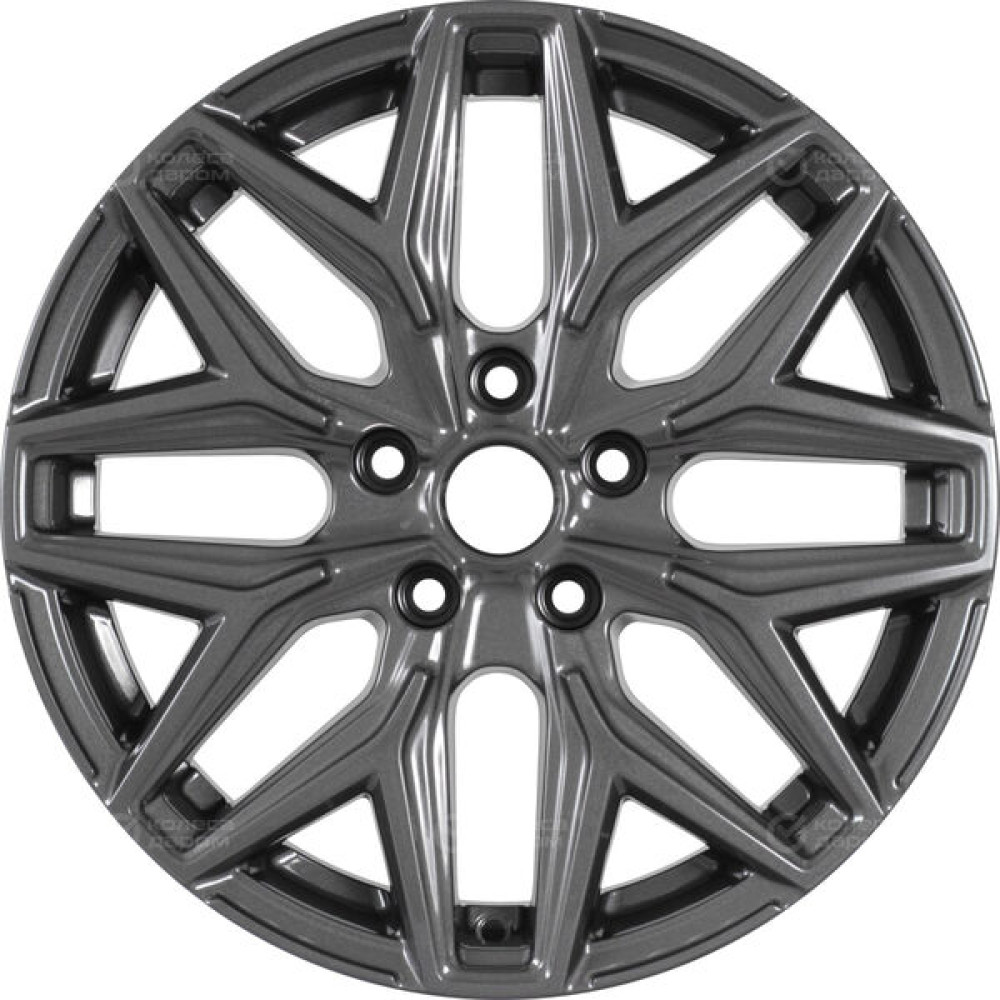 Колесный диск КиК Ариус 7xR17 5x112 ET40 DIA57.1 насыщенный темно-серый полностью полированный