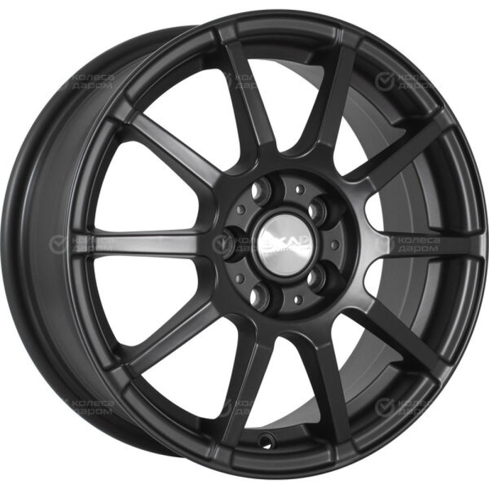 Колесный диск СКАД Акита 6xR15 4x100 ET40 DIA60.1 черный полностью матовый