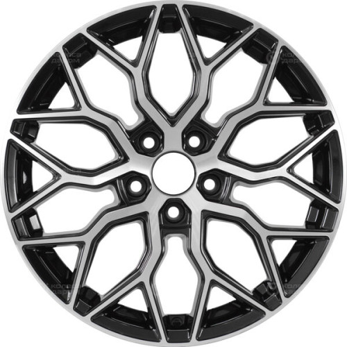 Колесный диск VENTI 1719 7xR17 5x108 ET33 DIA65.1 глянцевый черный с полированной лицевой частью