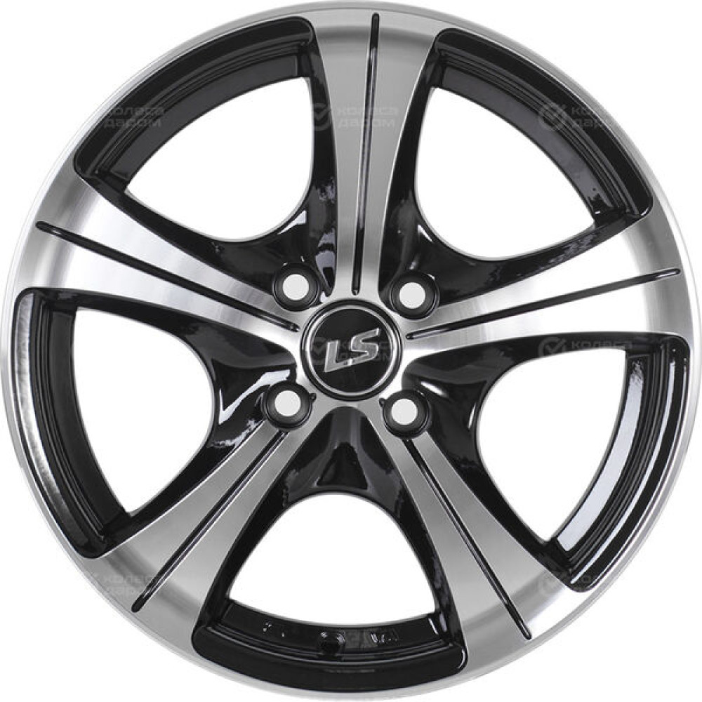 Колесный диск LS LS 202 6xR14 4x100 ET39 DIA73.1 черный полностью полированный