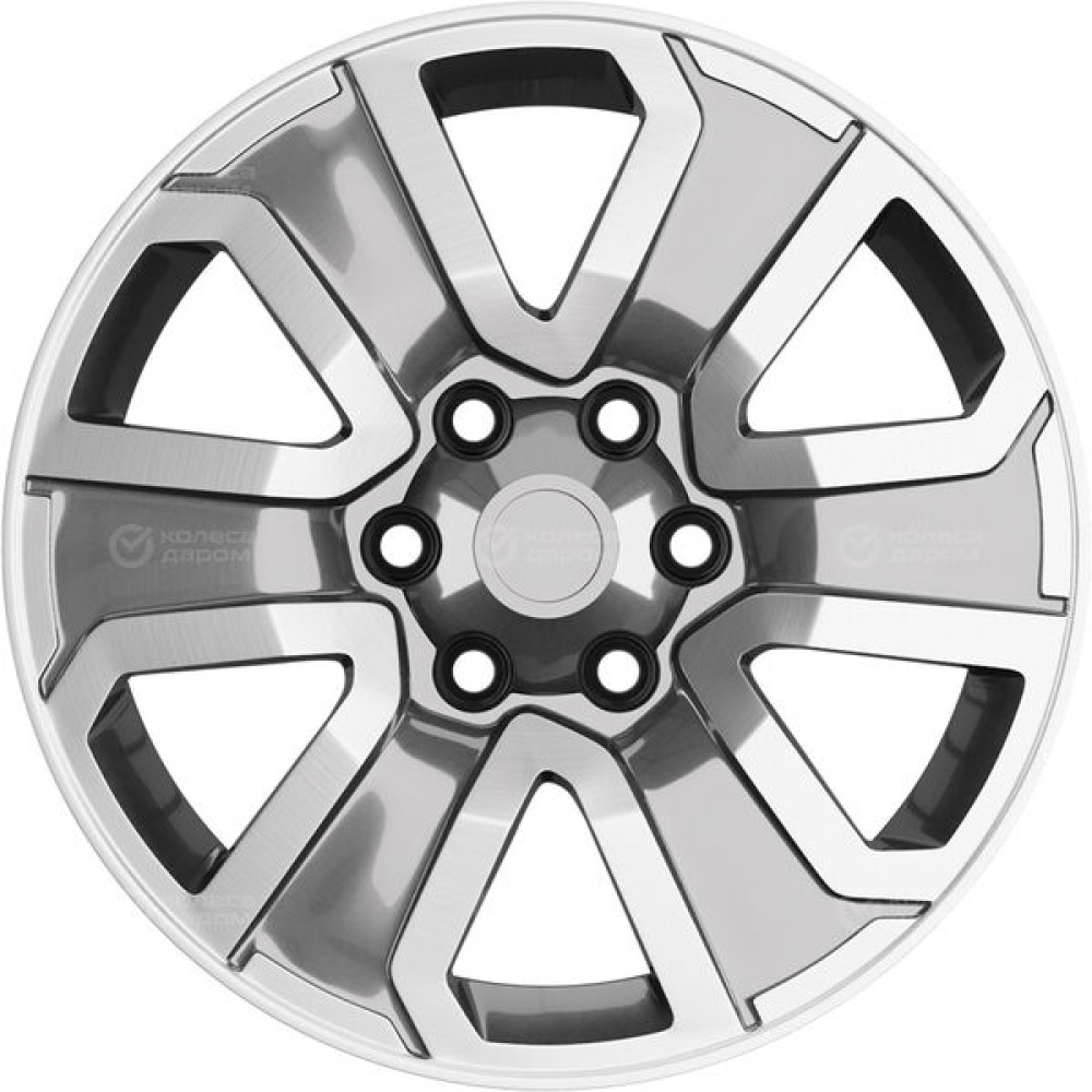 Колесный диск Replay TY188 7.5xR18 6x139.7 ET25 DIA106.1 глянцевый темно-серый с полированной лицевой частью