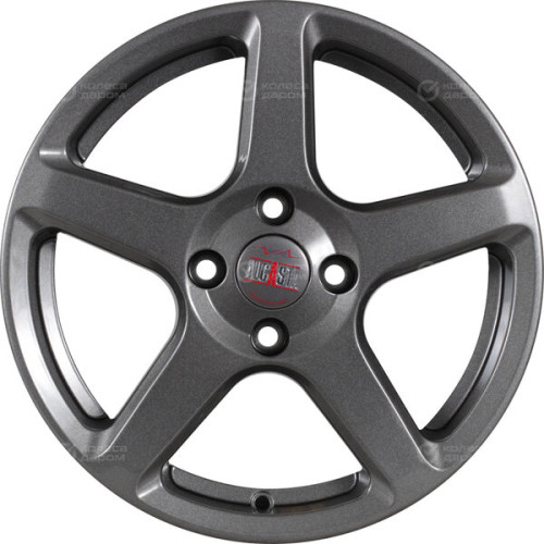 Колесный диск Alcasta M62 6xR15 4x100 ET37 DIA60.1 темно-серый цвет с перламутровыми оттенками