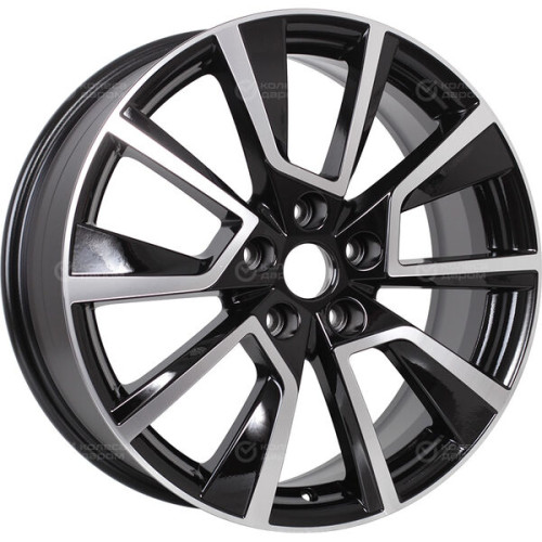 Колесный диск KHOMEN KHW1802 (ZV18_Sportage) 7xR18 5x114.3 ET48.5 DIA67.1 глянцевый черный с полированной лицевой частью