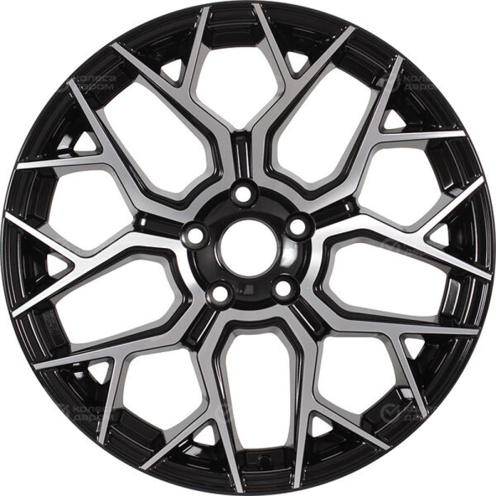 Колесный диск RST R148 8xR18 5x112 ET30 DIA66.6 глянцевый черный с полированной лицевой частью