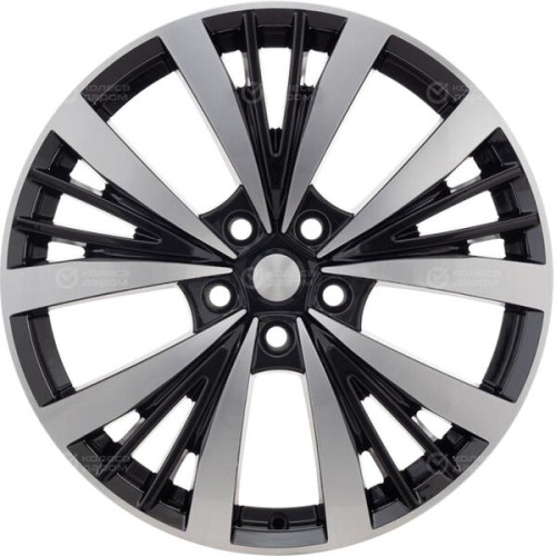 Колесный диск КиК Марвел 7.5xR19 5x114.3 ET34 DIA66.6 черный глянцевый с полированными элементами лицевой поверхности