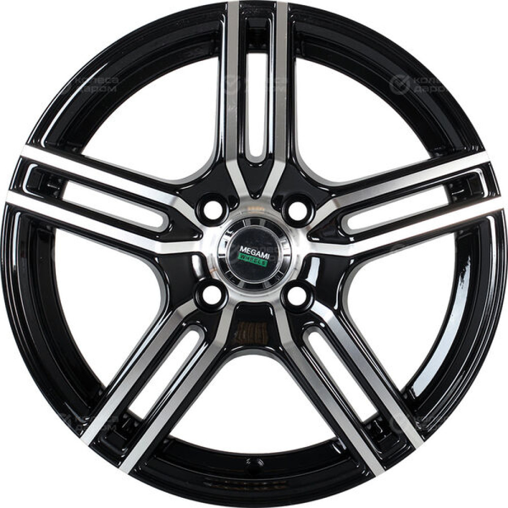 Колесный диск Megami MGM-1 6xR15 4x100 ET50 DIA60.1 черный полностью полированный
