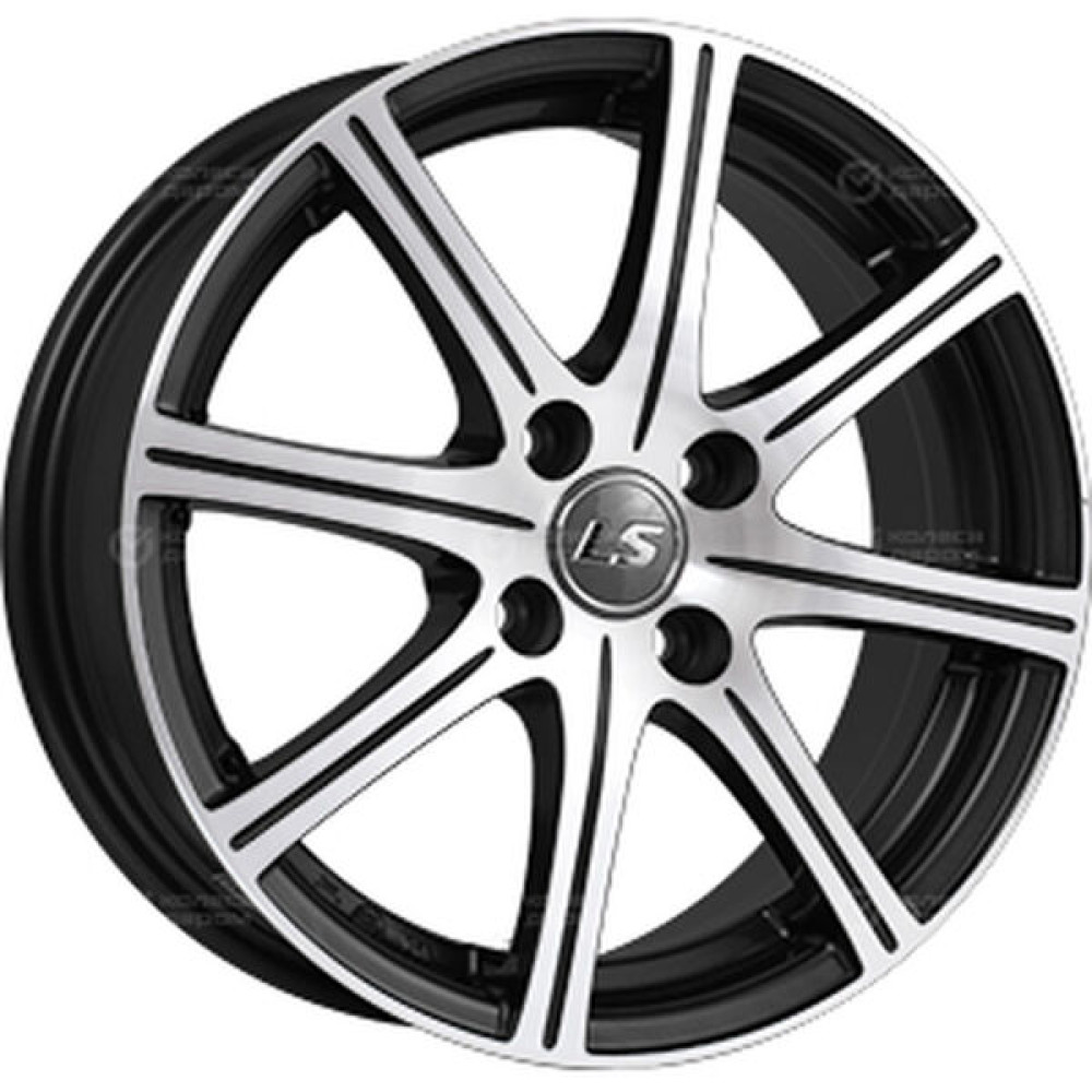 Колесный диск LS LS H3001 6xR15 4x100 ET45 DIA73.1 черный полностью полированный
