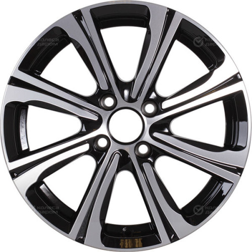 Колесный диск iFree Апероль 6xR15 5x100 ET38 DIA57.1 чёрный глянцевый с полированной лицевой частью