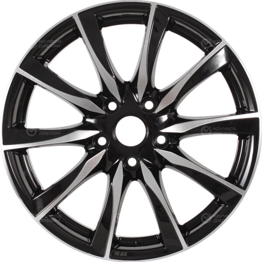 Колесный диск X-trike X120 7xR17 5x114.3 ET45 DIA67.1 черный матовый с полированной лицевой частью