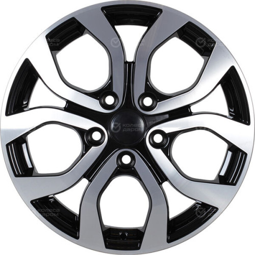 Колесный диск Carwel Буссе 164 6.5xR16 5x114.3 ET50 DIA60.1 чёрный глянцевый с полированной лицевой поверхностью