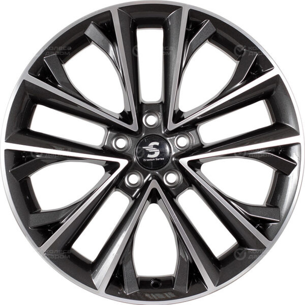 Колесный диск СКАД Premium Series КР012 (18_Forester) 7xR18 5x114.3 ET48 DIA56.1 серый глянцевый с полированной лицевой частью