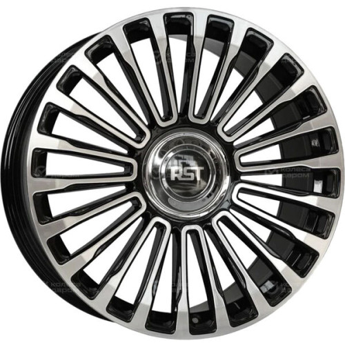 Колесный диск RST R2101FF 9.5xR21 5x120 ET45 DIA72.6 глянцевый черный с полированной лицевой частью