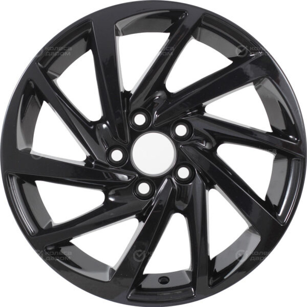 Колесный диск KDW KD1530 6xR15 4x100 ET46 DIA54.1 черный глянцевый