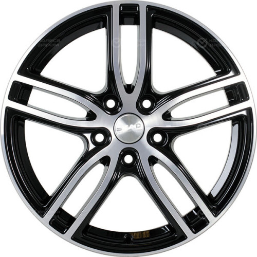 Колесный диск СКАД БРАЙТОН 7xR17 5x114.3 ET35 DIA60.1 черный глянцевый с полированной лицевой поверхностью