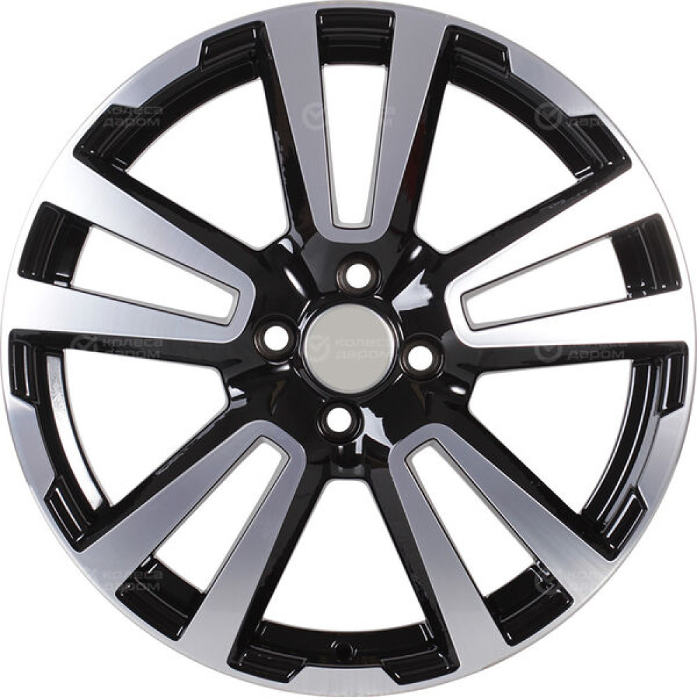 Колесный диск Carwel Берг 239 6.5xR17 4x100 ET43 DIA60.1 чёрный глянцевый с полированной лицевой поверхностью