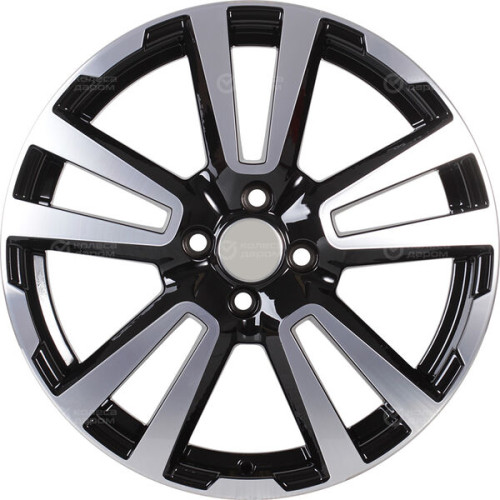 Колесный диск Carwel Берг 239 6.5xR17 4x100 ET43 DIA60.1 чёрный глянцевый с полированной лицевой поверхностью