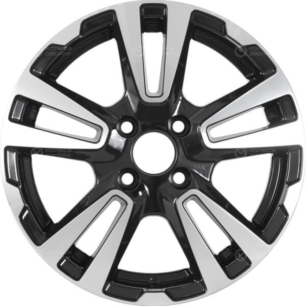 Колесный диск RST R065 6xR15 4x100 ET48 DIA54.1 глянцевый черный с полированной лицевой частью