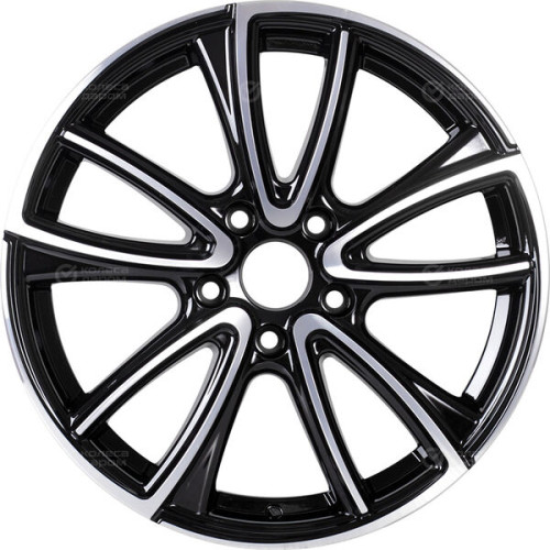 Колесный диск Tech Line 682 7xR16 5x114.3 ET47 DIA66.1 глянцевый черный с полированной лицевой частью