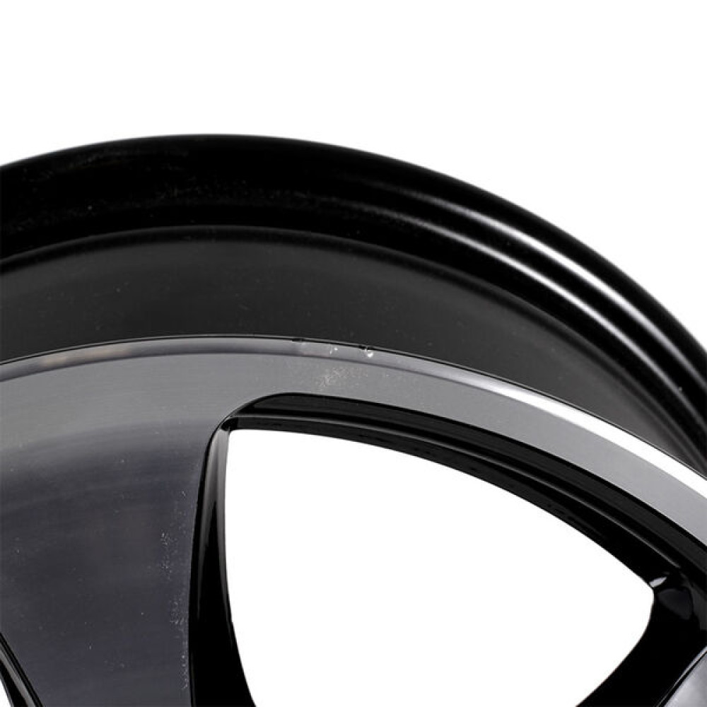 Колесный диск Tech Line 403 5.5xR14 4x98 ET32 DIA58.6 (уценка) глянцевый черный с полированной лицевой частью