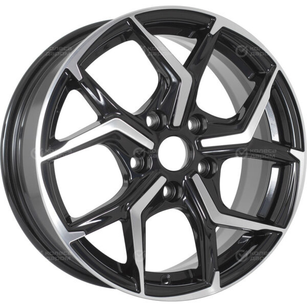 Колесный диск WUP Up120 6.5xR16 5x112 ET33 DIA57.1 черный глянцевый с полированными элементами лицевой поверхности