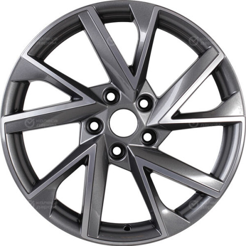 Колесный диск Carwel Тоджа 1714 7xR17 5x108 ET40 DIA54.1 серый с полированной лицевой частью