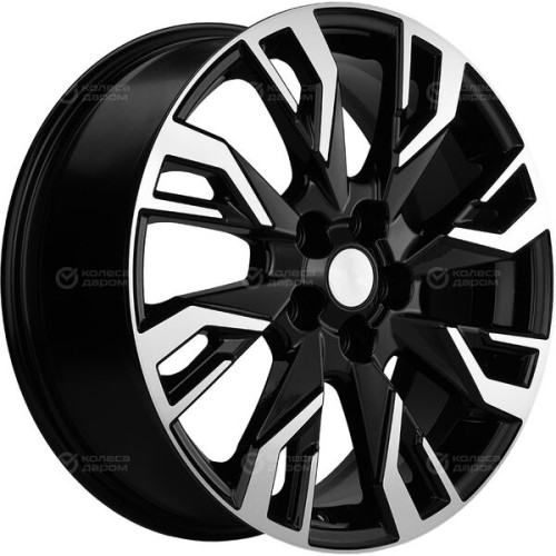 Колесный диск Carwel Чеко 1809 7xR18 5x114.3 ET45 DIA66.1 черный глянцевый с полированной лицевой частью