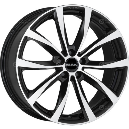 Колесный диск MAK WOLF 7xR18 5x114.3 ET35 DIA66.1 черный глянцевый с полированной лицевой частью