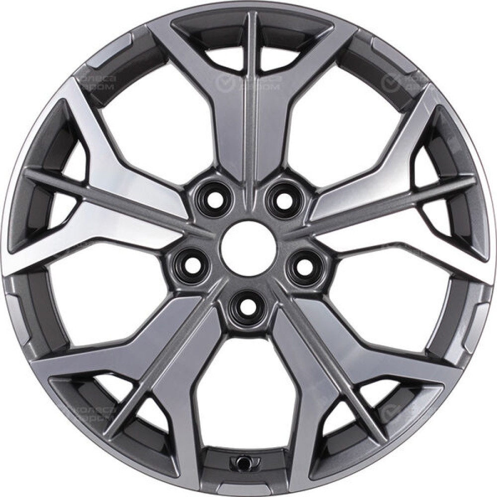 Колесный диск KHOMEN KHW1715 (ZV_17 RAV4) 7xR17 5x114.3 ET39 DIA60.1 насыщенный темно-серый полностью полированный