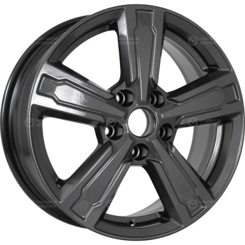 Колесный диск КиК Оклахома 6.5xR16 5x100 ET45 DIA67.1 насыщенный темно-серый полностью полированный