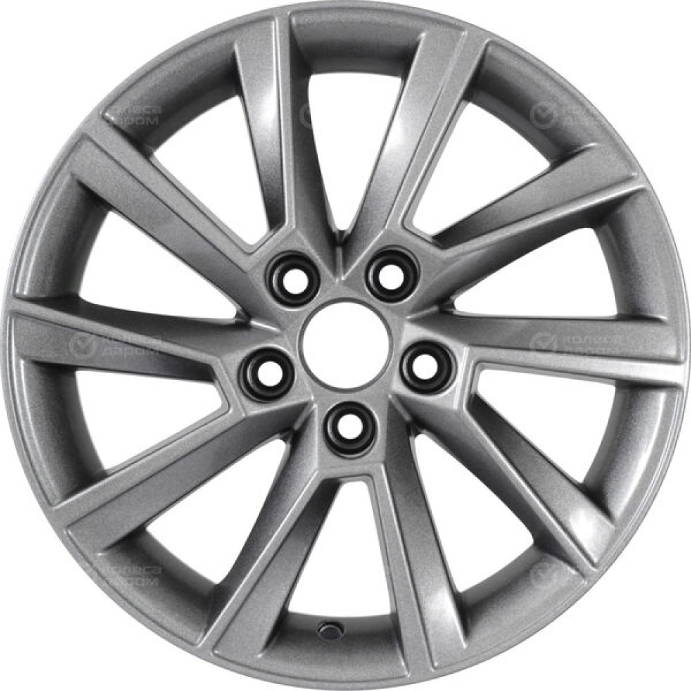 Колесный диск KHOMEN KHW1507 (15_Polo) 6xR15 5x100 ET40 DIA57.1 насыщенный темно-серый