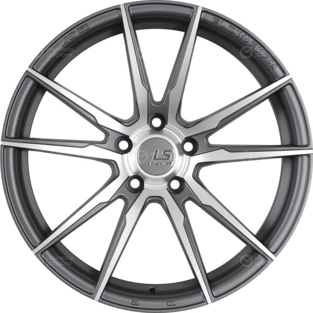 Колесный диск LS FlowForming LS RC35 8xR18 5x114.3 ET35 DIA67.1 темно-серый матовый ,частично полированный